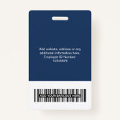 Abzeichen für benutzerdefinierte Firmenkundennamen Ausweis (Rückseite)