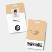 Abzeichen für benutzerdefinierte Firmenkundennamen Ausweis (Vorder- & Rückseite)