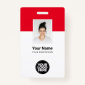 Abzeichen für benutzerdefinierte Firmenkundennamen Ausweis (Vorderseite)