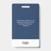 Abzeichen für benutzerdefinierte Foto-Tag- Ausweis (Rückseite)