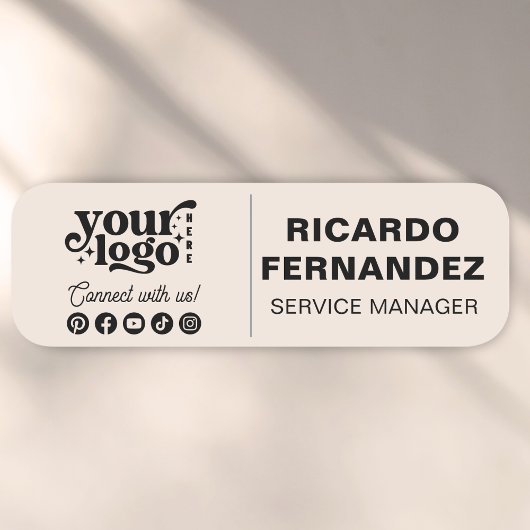 Abzeichen für benutzerdefinierte Logo-Magnetic & B Namensschild