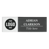 Abzeichen für benutzerdefinierte Logo-weiße Magnet Namenschild (Vorderseite)