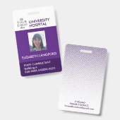 Abzeichen für benutzerdefinierte Mitarbeiter| Foto Ausweis (Vorder- & Rückseite)