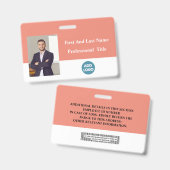 Abzeichen für benutzerdefinierte Mitarbeiter-ID -  Ausweis (Vorder- & Rückseite)