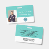 Abzeichen für benutzerdefinierte Mitarbeiter-ID -  Ausweis (Vorder- & Rückseite)