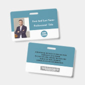 Abzeichen für benutzerdefinierte Mitarbeiter-ID -  Ausweis (Vorder- & Rückseite)