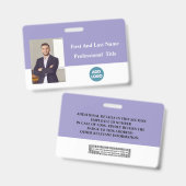 Abzeichen für benutzerdefinierte Mitarbeiter-ID -  Ausweis (Vorder- & Rückseite)
