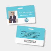 Abzeichen für benutzerdefinierte Mitarbeiter-ID -  Ausweis (Vorder- & Rückseite)