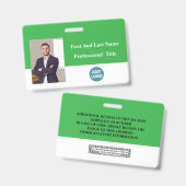 Abzeichen für benutzerdefinierte Mitarbeiter-ID -  Ausweis (Vorder- & Rückseite)