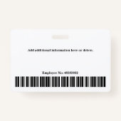 Abzeichen für benutzerdefinierte Mitarbeiter-ID-Fo Ausweis (Rückseite)