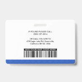 Abzeichen für benutzerdefinierte Mitarbeiter, Logo Ausweis (Back)