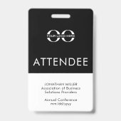 Abzeichen für benutzerdefinierte Teilnehmernamen Ausweis (Rückseite)