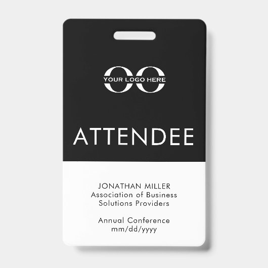 Abzeichen für benutzerdefinierte Teilnehmernamen Ausweis (Vorderseite)