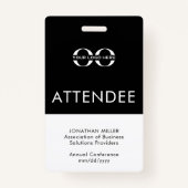 Abzeichen für benutzerdefinierte Teilnehmernamen Ausweis (Rückseite)