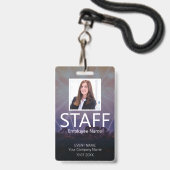 Abzeichen für benutzerdefinierte Veranstaltungen Ausweis (Vorderseite mit Lanyard)