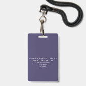 Abzeichen für benutzerdefinierte Veranstaltungen Ausweis (Rückseite mit Lanyard)