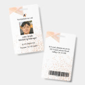 Abzeichen für benutzerdefinierten Mitarbeiternamen Ausweis (Vorder- & Rückseite)