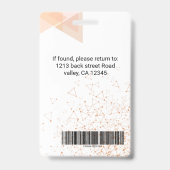 Abzeichen für benutzerdefinierten Mitarbeiternamen Ausweis (Rückseite)