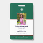 Abzeichen für berufliche grüne Sicherheit: Foto un Ausweis (Vorderseite)