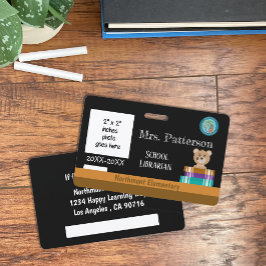 Abzeichen für bibliografisches Schulzeugnis mit Di Ausweis