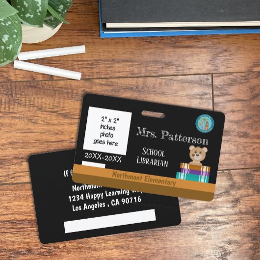 Abzeichen für bibliografisches Schulzeugnis mit Di Ausweis