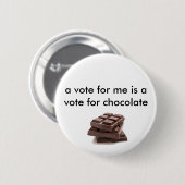 Abzeichen für chocaholics button (Vorne & Hinten)