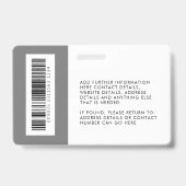 Abzeichen für das benutzerdefinierte Foto der Mita Ausweis (Rückseite)