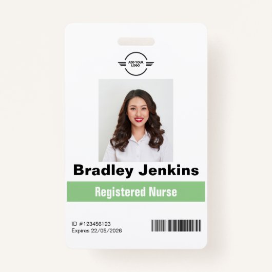 Abzeichen für das Foto für das vertikale von Nurs Ausweis (Vorderseite)