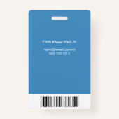 Abzeichen für das Foto für Medizinarbeiter Ausweis (Rückseite)