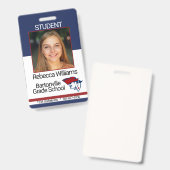Abzeichen für das Foto von Schulen/Mitarbeitern - Ausweis (Vorder- & Rückseite)