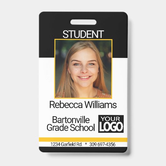 Abzeichen für das Foto von Schulen/Mitarbeitern -  Ausweis (Front)