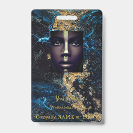 Abzeichen für das Gold Blue MARBLE Namensschild an Ausweis