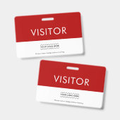 Abzeichen für das individuelle Firmenlogo | Rot Ausweis (Vorder- & Rückseite)