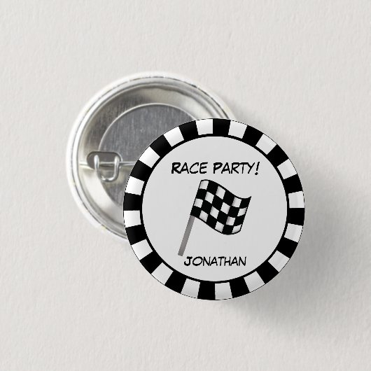 Abzeichen für das Party "Schwarz-weißes Markierung Button (Vorne & Hinten)
