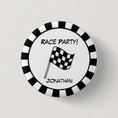 Abzeichen für das Party "Schwarz-weißes Markierung Button (Vorderseite)