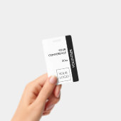 Abzeichen für das Schwarz-Weiß-Event-Freiwillige-L Ausweis (Handheld)