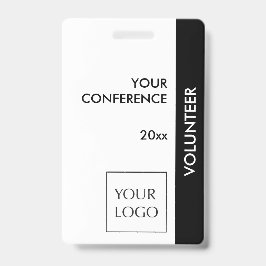 Abzeichen für das Schwarz-Weiß-Event-Freiwillige-L Ausweis