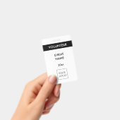 Abzeichen für das Schwarz-Weiß-Event-Freiwillige-L Ausweis (Handheld)