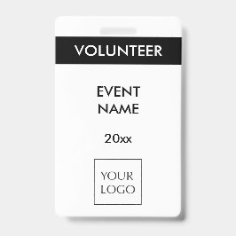 Abzeichen für das Schwarz-Weiß-Event-Freiwillige-L Ausweis