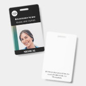 Abzeichen für das Schwarze Foto mit dem einfachen  Ausweis (Front & Back)