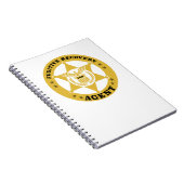 ABZEICHEN für den AGENT von FUGITIVE ERHOLUNGEN Notizblock (Rechte Seite)