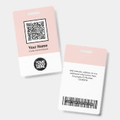 Abzeichen für den Bar-Code für benutzerdefinierte  Ausweis (Vorder- & Rückseite)