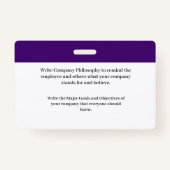 Abzeichen für den Bar des benutzerdefinierten Foto Ausweis (Rückseite)