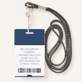 Abzeichen für den Bar des benutzerdefinierten Foto Ausweis (Rückseite mit Schlüsselband)