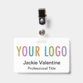 Abzeichen für den benutzerdefinierten PVC-Namen mi Ausweis (Front with Clip)