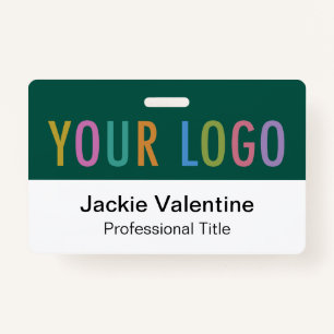 Abzeichen für den grünen PVC-Namen Horizontale Log Ausweis