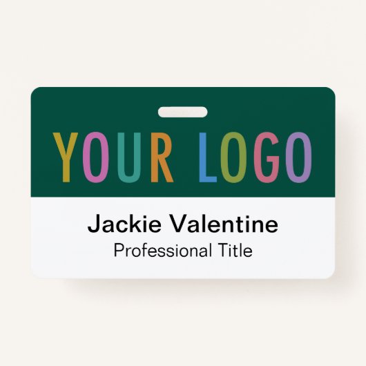 Abzeichen für den grünen PVC-Namen Horizontale Log Ausweis (Vorderseite)
