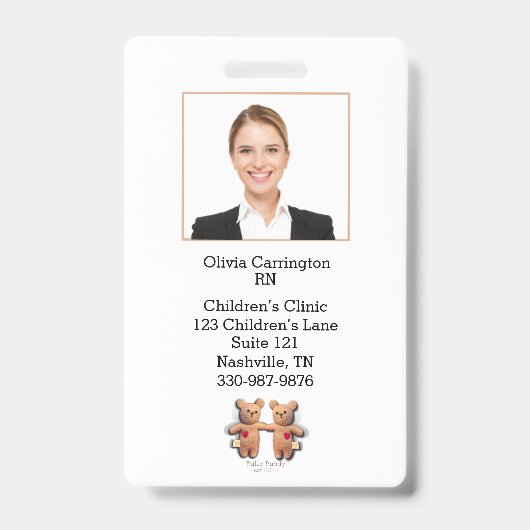 Abzeichen für den Logo-Bar für das benutzerdefinie Ausweis (Vorderseite)