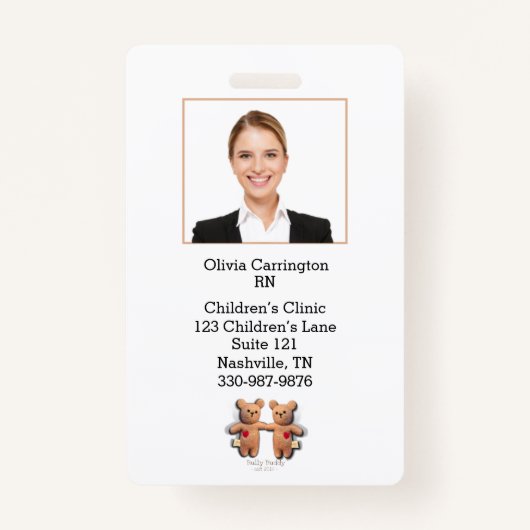 Abzeichen für den Logo-Bar für das benutzerdefinie Ausweis (Vorderseite)