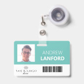 Abzeichen für den Mitarbeiternamen | Benutzerdefin Ausweis (Front with Retractable)